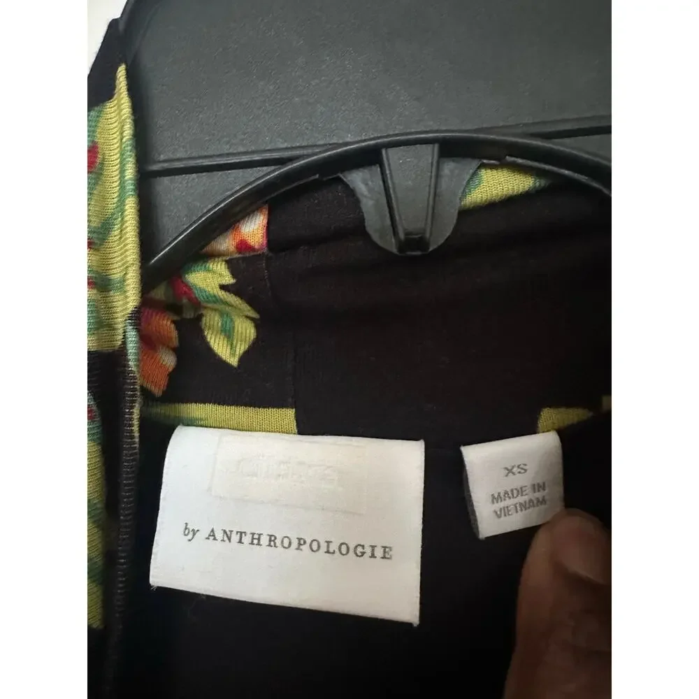 Ettwa by Anthropologie Dress Coreyell Turtleneck Mini Floral Black Women's XS - Picture 4 of 5